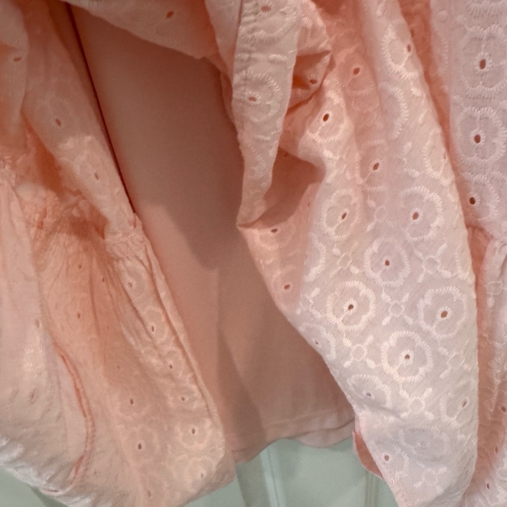 Tommy Hilfiger 3/4 sleeve button shift dress pink Eyelit mini dress size 14 $134 - Picture 10 of 11